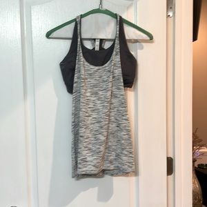 Lululemon built in bra gray tank
